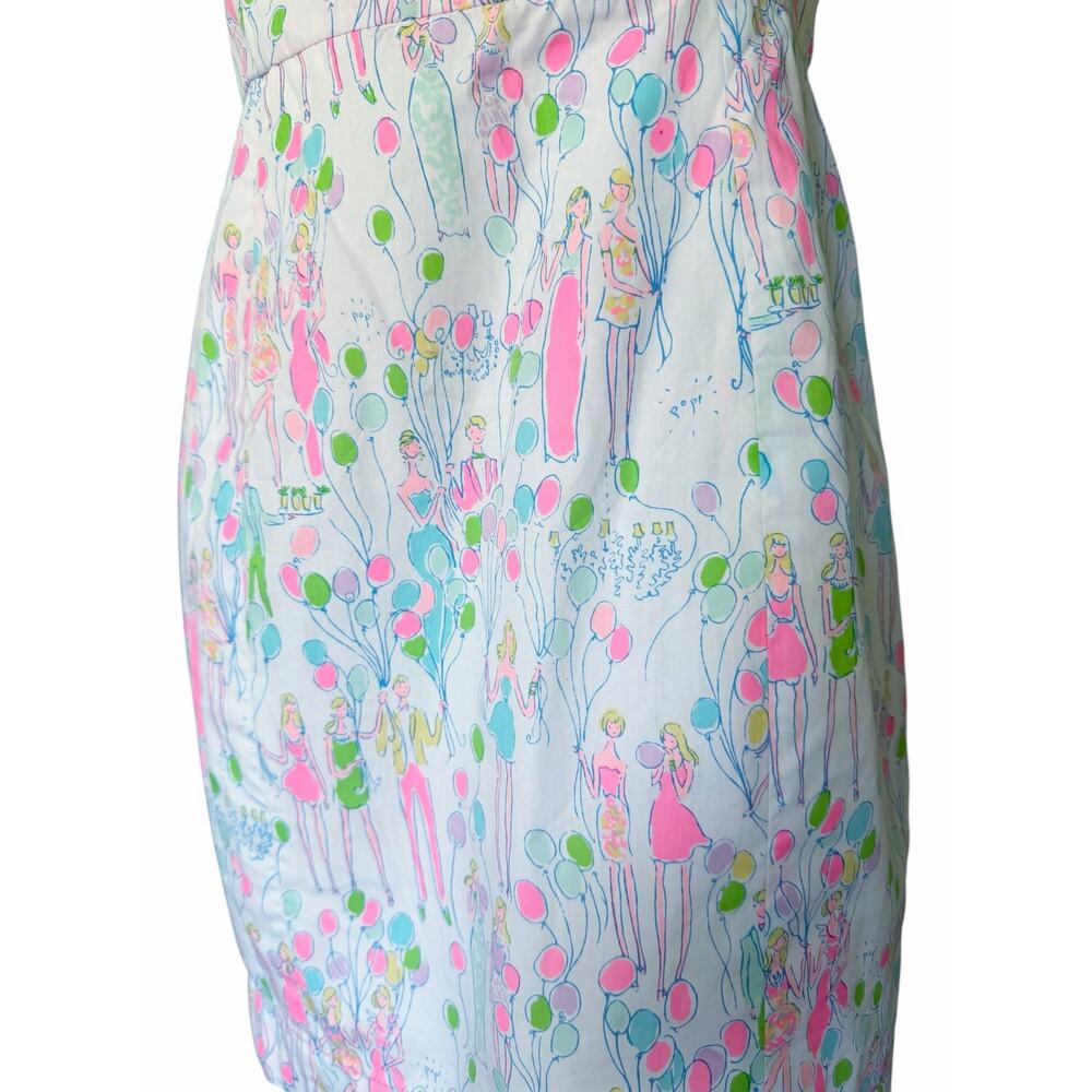 Lilly Pulitzer Pop Lowe Girls Balloons Strapless Dress Size 4 - Picture 4 of 14
